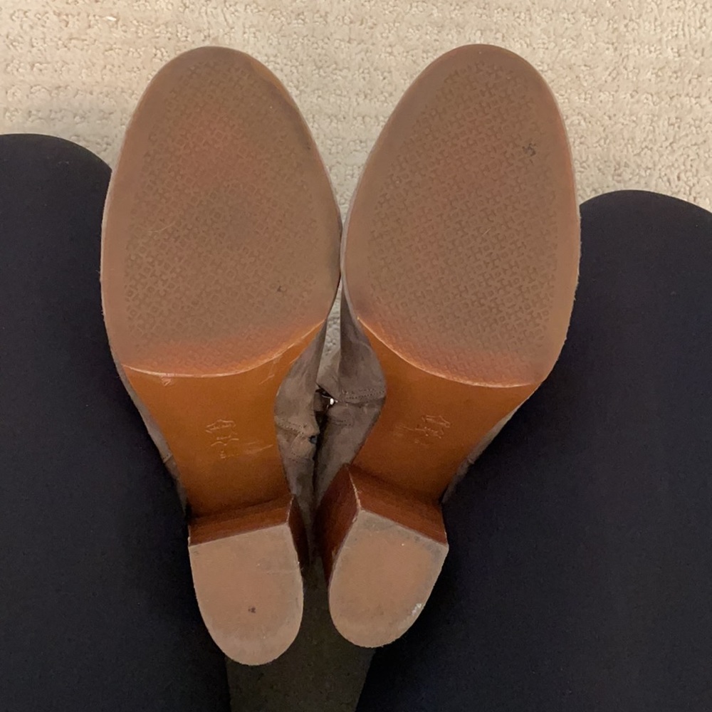Tory Burch Lan Grey Fulton Suede Boots - Picture 5 of 5